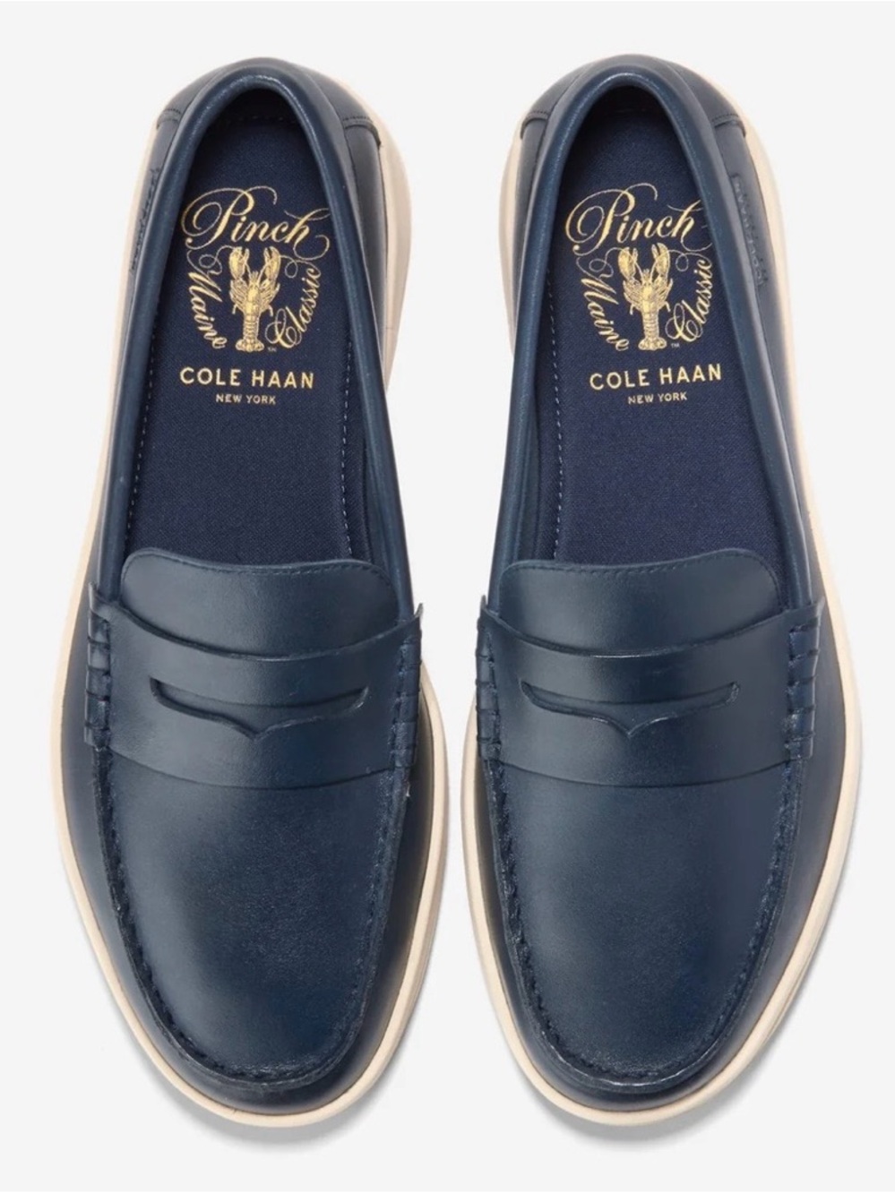 Cole Haan Nantucket Penny Navy Leather Loafers Size 11.5